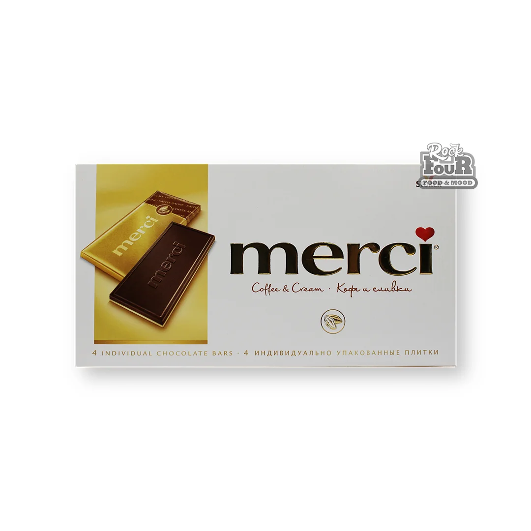 Milk chocolate "Merci" with coffee with white chocolate 100g